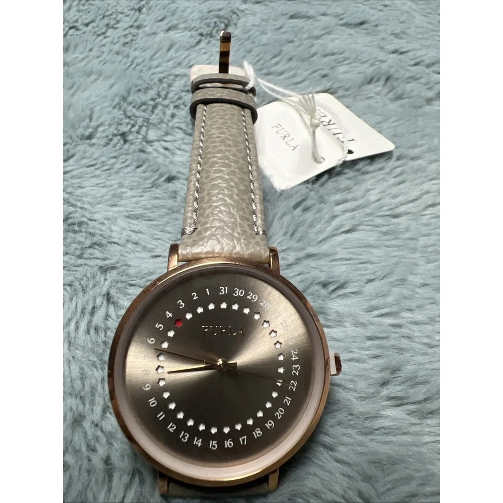 Furla‎ Jada Date Women's Wristwatch R4251121502 35MM Leather Band New